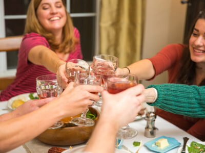 A family toast on Thanksgiving