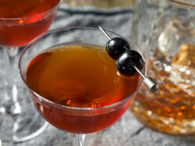 Homemade Rob Roy Cocktail